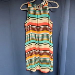 Colorful Striped Sleeveless Dress